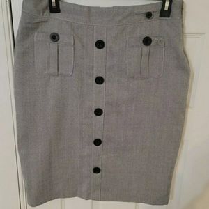 Ben Sherman Grey Pencil Skirt - S/M